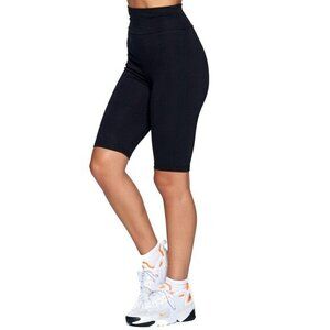 Rebel Stitch High-Waisted Black Biker Shorts - Size‎ Small Athletic Fit